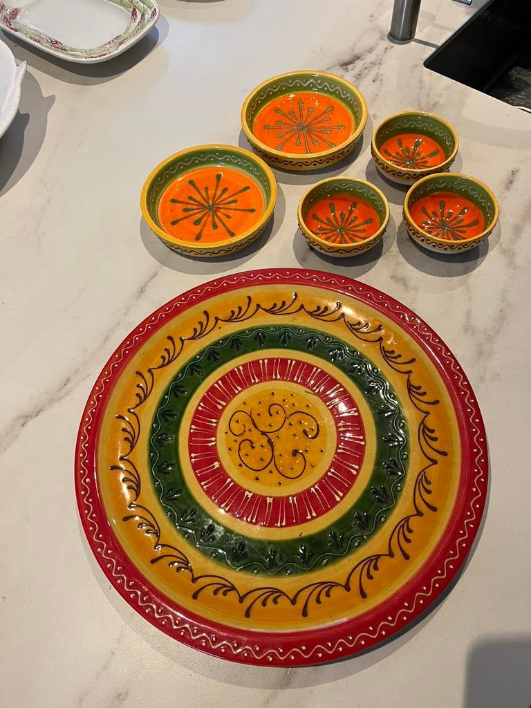 Set (tapas-)schalen Bowls & Dishes, Ophalen of Verzenden, Overige stijlen, Aardewerk, Schaal of Schalen