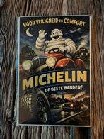Michelin Reclame Plaat - Bibendum - Blikken Bord, Ophalen of Verzenden, Reclamebord