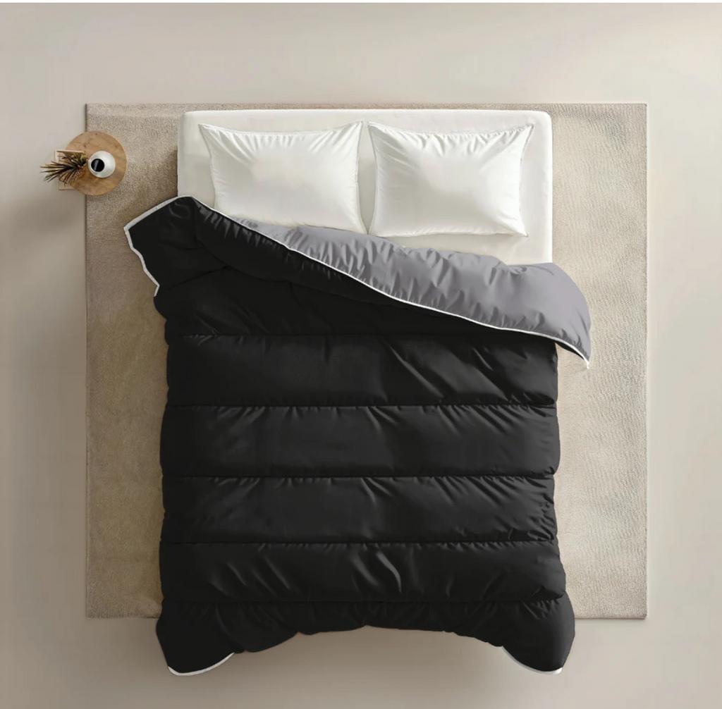 Wasbaar dekbed, maat 200x240,  nieuw in de verpakking, Ophalen, Zwart, Deken of Dekbed, Nieuw