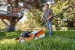 Aanbieding Stihl benzine grasmaaiers, Ophalen, Cirkelmaaier, Nieuw, Benzine-grasmaaier