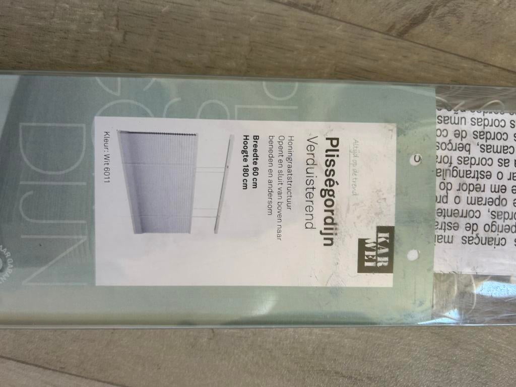 Plissé gordijn verduisterend karwei, Wit, Nieuw, 150 tot 200 cm, 50 tot 100 cm