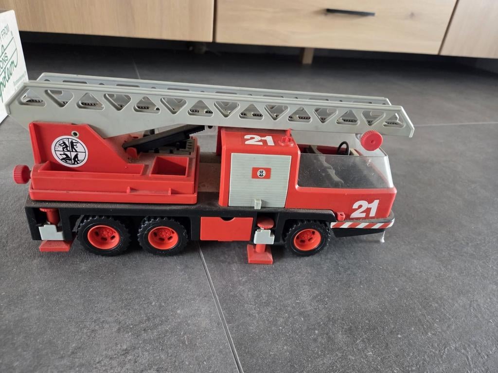 Vintage playmobiel brandweerauto, Ophalen of Verzenden, Gebruikt