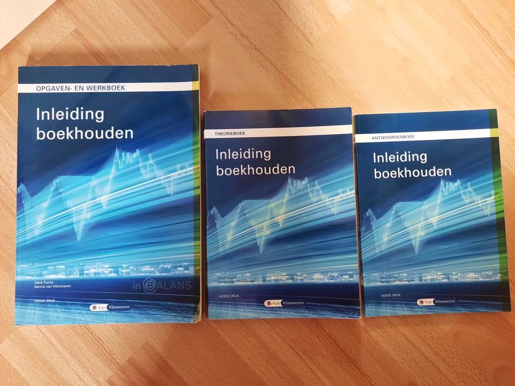 Inleiding boekhouden theorie-, opgaven- en antwoordenboek, Ophalen of Verzenden, Zo goed als nieuw