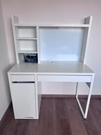 IKEA Micke Bureau met Bovenstuk/opzetstuk - Wit, Ophalen, Zo goed als nieuw, Bureau