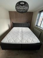 Swiss Sense Boxspring Bed 180x200 cm Antraciet Grijs, Ophalen, Tweepersoons, Zo goed als nieuw, 180 cm