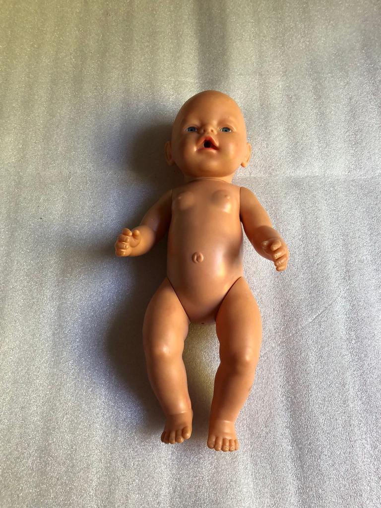 Poppen - 42 cm hoogte -ZAFP CREATION X 2 - meisje & jongetje, Ophalen of Verzenden, Zo goed als nieuw, Babypop