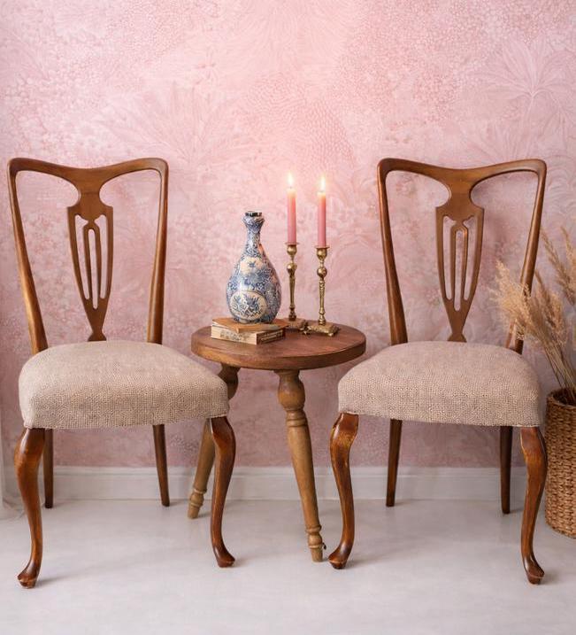 Unieke set van 3 Vintage Queen Anne Stoelen 4de gratis, Ophalen, Gebruikt, Bruin, Eén