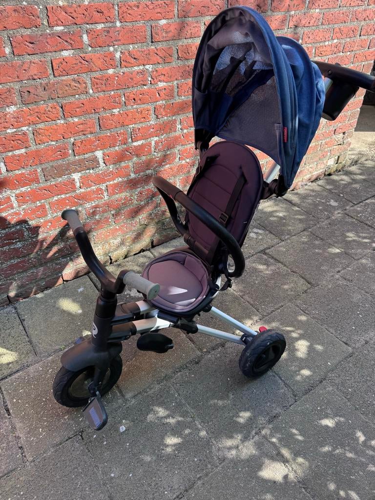 Puky driewieler met duwstang en zonnekap, Ophalen, Gebruikt, Velgrem, Duwstang