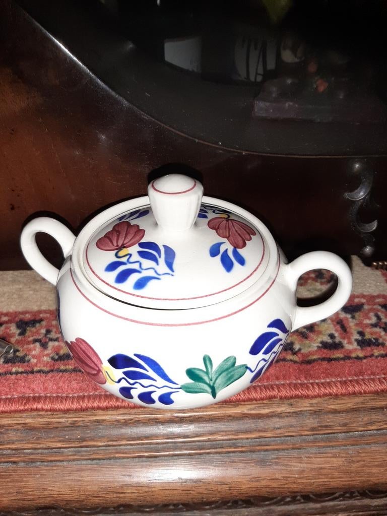 Suikerpot boerenbont, Ophalen of Verzenden, Aardewerk, Boerenbont