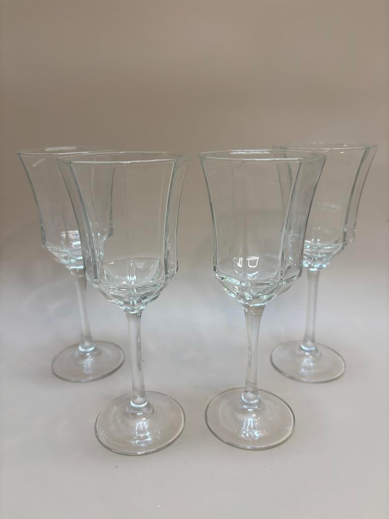 Arcoroc Octime wijnglazen 4 stuks, Antiek en Kunst, Antiek | Glas en Kristal, Ophalen of Verzenden