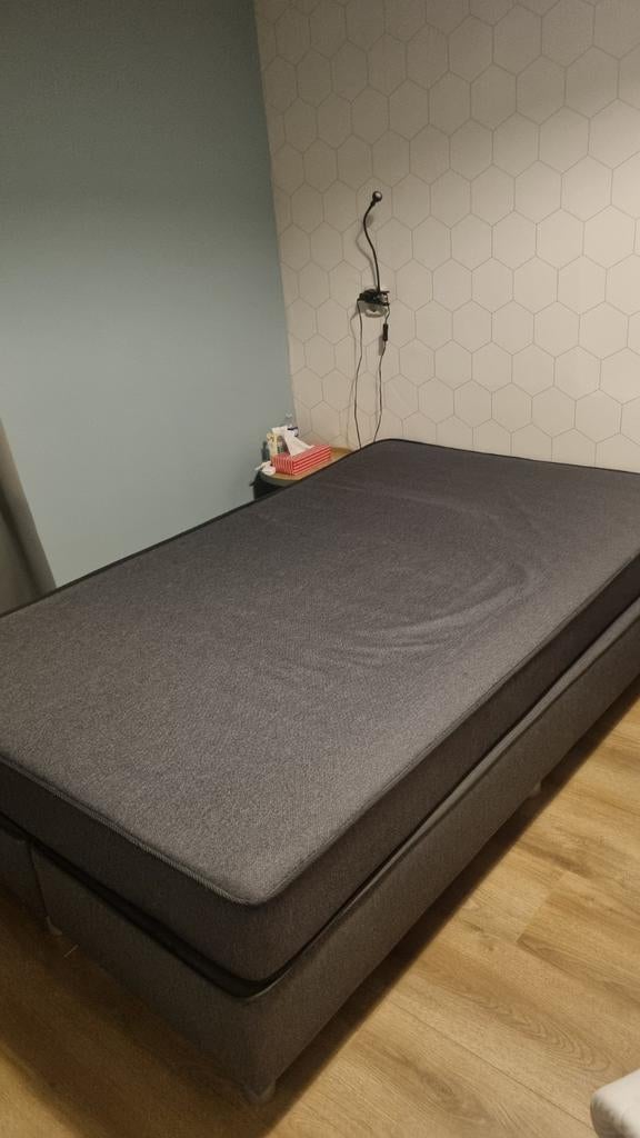 Boxspring, 120 cm/twijfelaar, Ophalen of Verzenden, Twijfelaar, 120 cm