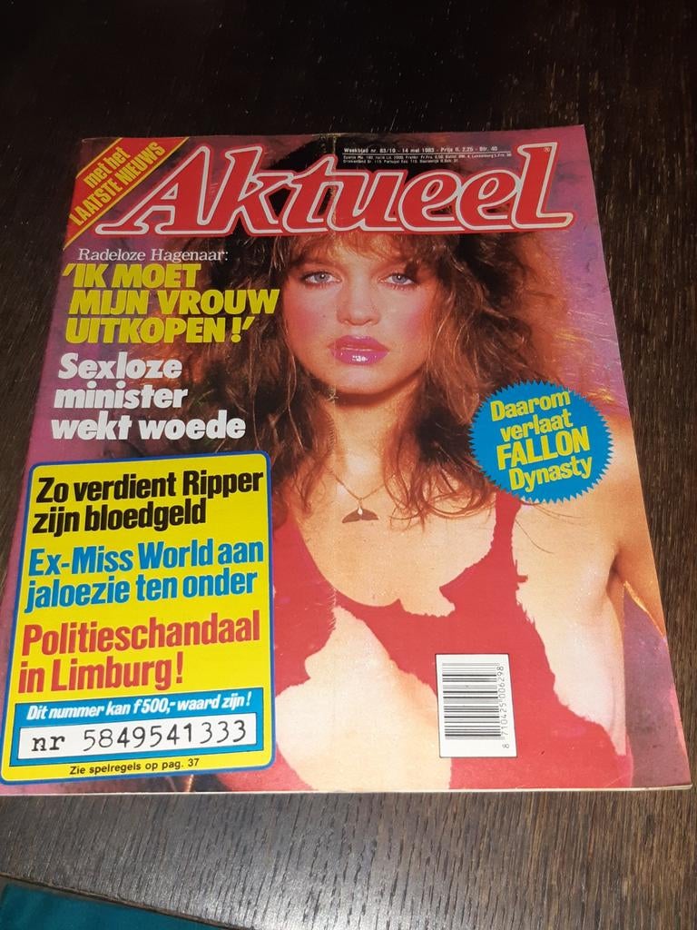 19.Aktueel 1983. Pamela Sue Martin. Dustin Hoffman. Wil Keiz, Verzamelen, Ophalen of Verzenden