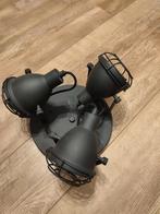 Grijze industriële plafondlamp/wandlamp met 3 spots, Huis en Inrichting, Gebruikt, Metaal of Aluminium, Ophalen of Verzenden, Industrieel