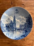 Delfts blauw bord Munttoren Amsterdam 700 jaar, Antiek en Kunst, Ophalen