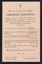 Goossens Cornelis 1859 Liessel 1921 Liempde, Ophalen, Bidprentje