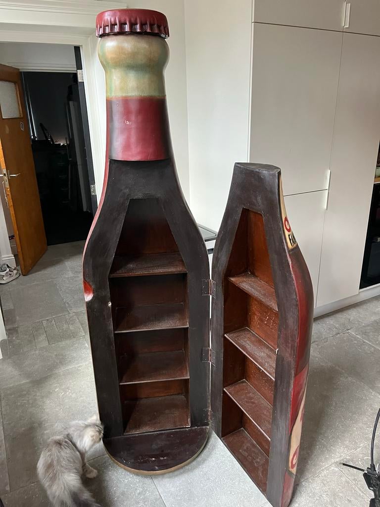 Unieke Pepsi Cola Drankenkast / Boekenkast - Vintage Stijl, Met plank(en), Gebruikt, 150 tot 200 cm, 25 tot 50 cm