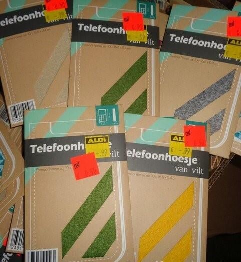 PARTIJ TELEFOONHOESJES VAN VILT ASSORTI KLEUR, Ophalen, ., Nieuw, .