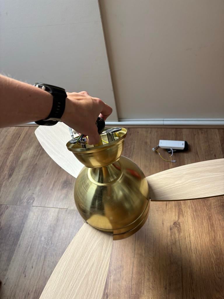 Plafond ventilator goud, Ophalen, Gebruikt, Plafondventilator