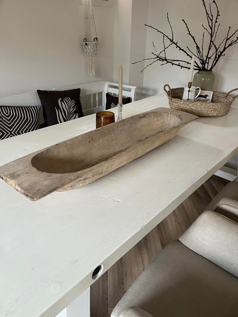 Brocante Houten Trog, Antiek en Kunst, Curiosa en Brocante, Ophalen