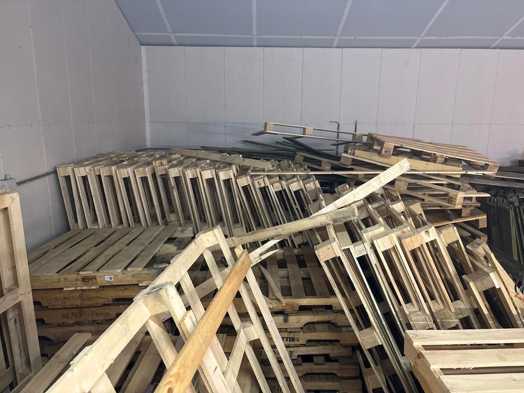 Diverse partij gebruikte pallets, Doe-het-zelf en Verbouw, Hout en Planken, Gebruikt, Pallet, Overige houtsoorten, Minder dan 200 cm