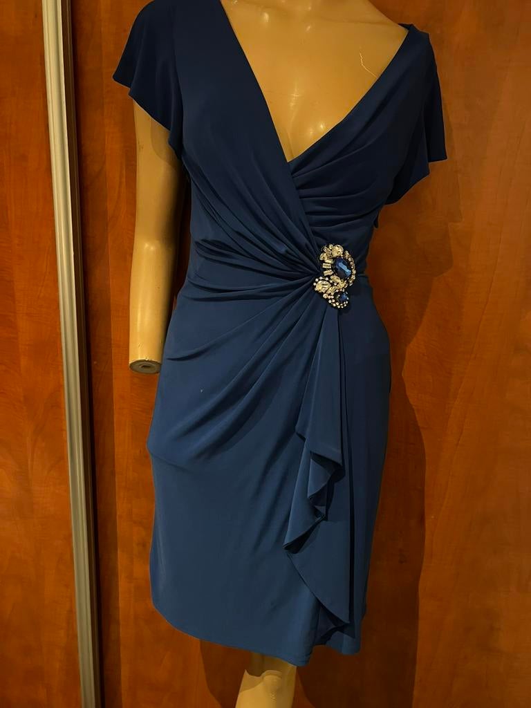 Blumarine jurk met strass maat s it 42 origineel zgan, Blauw, G, T, Ophalen of Verzenden