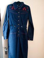 Nieuwe Queen Kerosin denim jurk met rozen borduursel mt S, Blauw, Nieuw, Ophalen of Verzenden, Knielengte