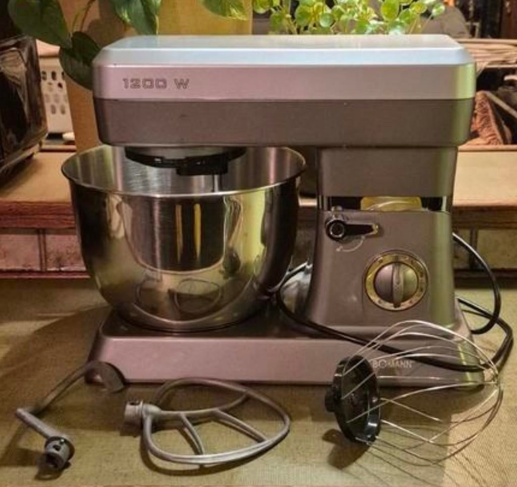 Bomann Keukenmachine 1200W - Zo goed als nieuw, Witgoed en Apparatuur, Gebruikt, Ophalen of Verzenden, Vaatwasserbestendig, 3 snelheden of meer