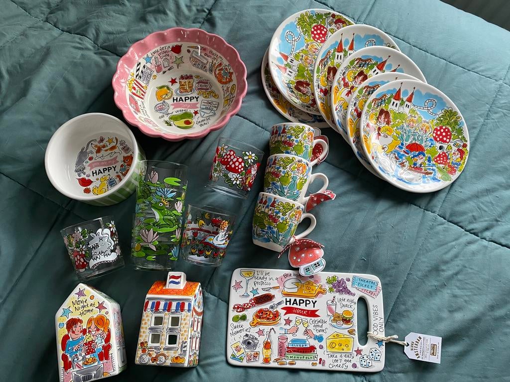 Blond Amsterdam Servies Efteling , Happy & Hollands Glorie, Blond Amsterdam, Overige typen, Ophalen of Verzenden, Zo goed als nieuw