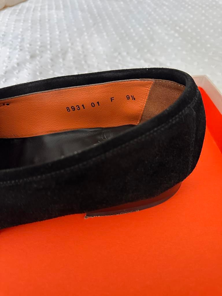 Santoni zwarte suède loafers - Maat 43,5 uk 9,5, Kleding | Heren, Schoenen, Ophalen of Verzenden, Zo goed als nieuw, Zwart, Loafers