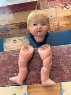 Wildebras meisje 37 cm papier mache hoofdje en 2 benen, Ophalen of Verzenden, Gebruikt, Pop