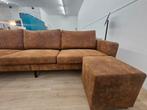 3 zits cognac bank met 2 hockers, 125 cm of meer, 125 cm of meer, Zo goed als nieuw, Info@homefriesland.nl