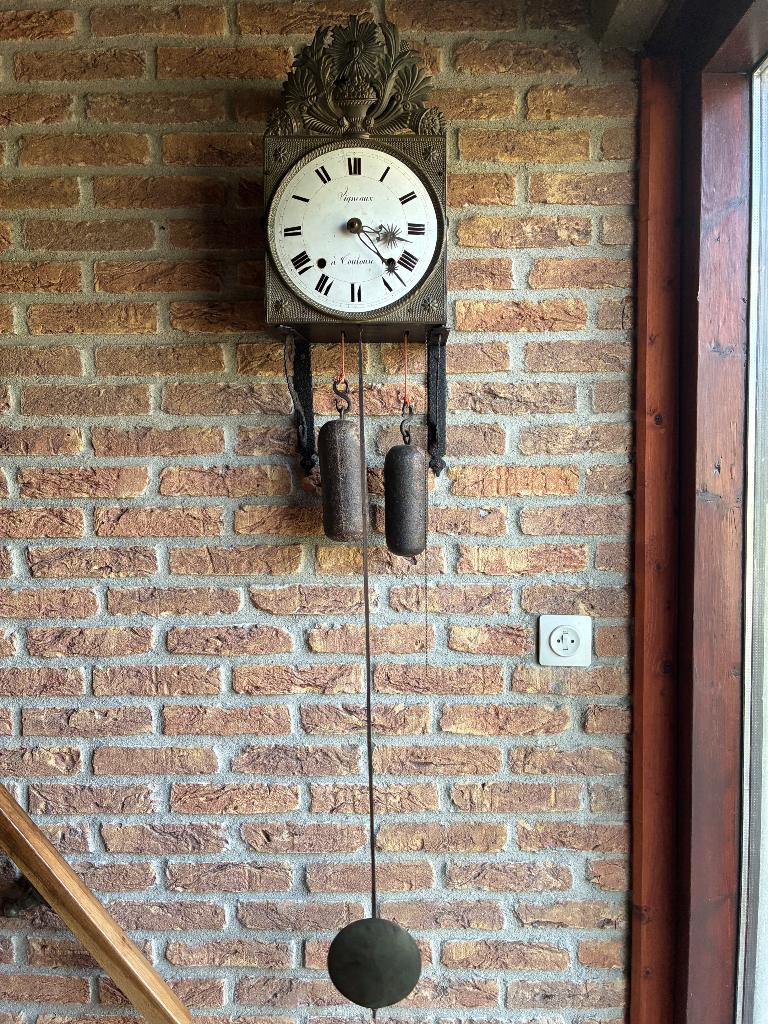 Comtoise klok, zonnemotief., Ophalen of Verzenden