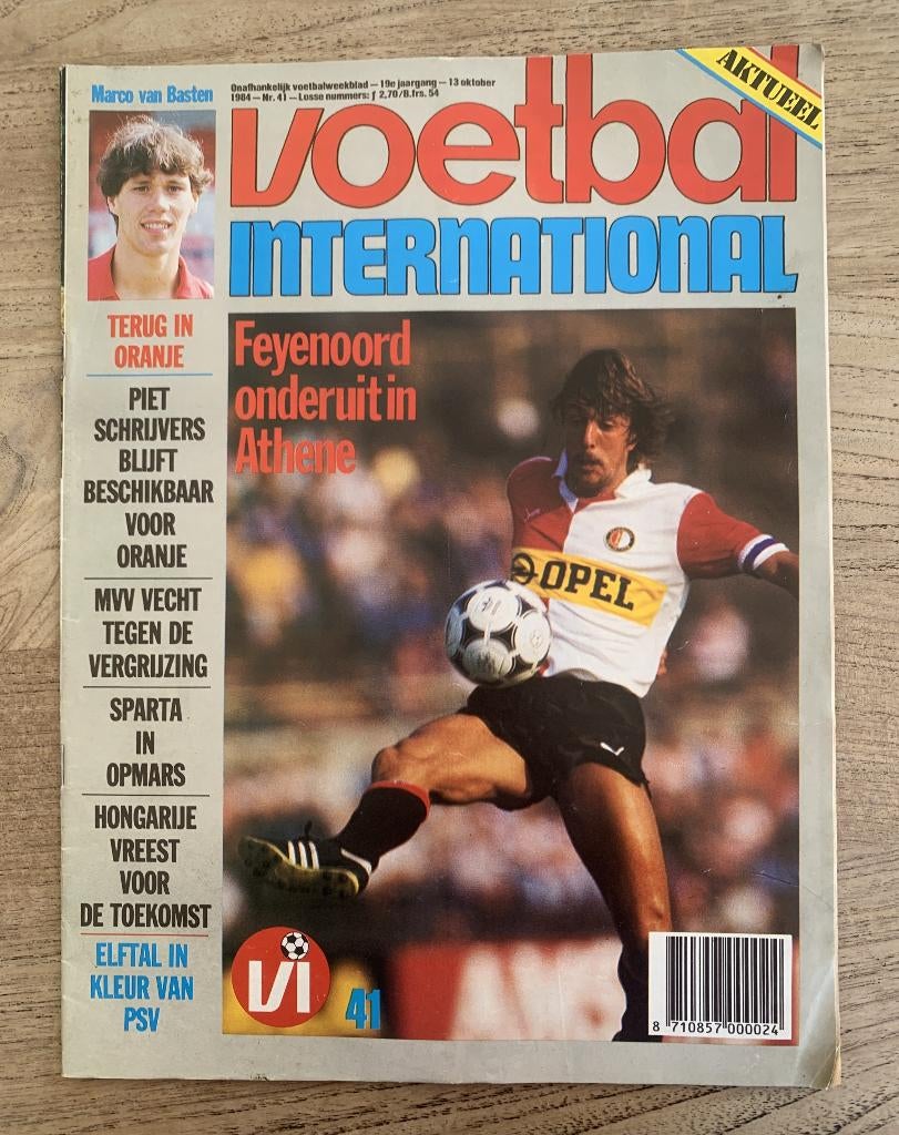 Voetbal International VI Div. tijdschriften uit 1984 / €1,50, Verzamelen, Ophalen of Verzenden, Zo goed als nieuw, Feyenoord, Boek of Tijdschrift