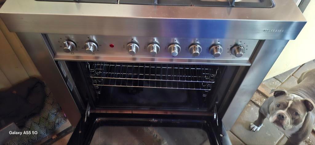 Gasfornuis bosch solitaire 5 pit  met oven, Witgoed en Apparatuur, Fornuizen, Zo goed als nieuw, Vrijstaand, Gas, 5 kookzones of meer