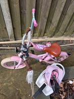 Kinder fiets + Step 14 inch, Ophalen, Zijwieltjes, Gebruikt, Minder dan 16 inch