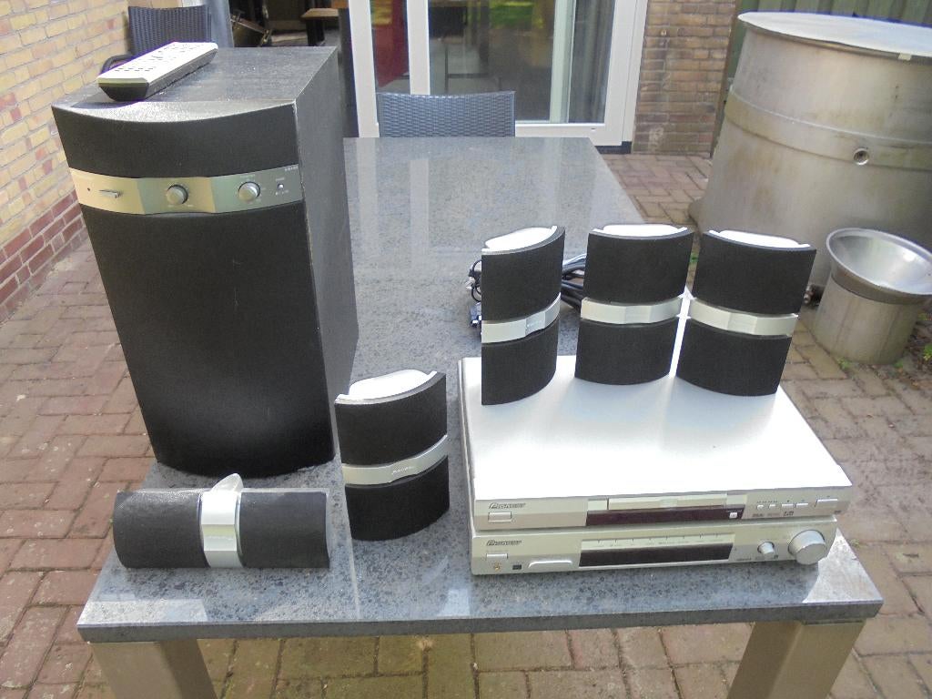 Home cinema set, tuner, versterker, DVD-speler, Pioneer., Audio, Tv en Foto, Home Cinema-sets, Ophalen, Gebruikt, 70 watt of meer