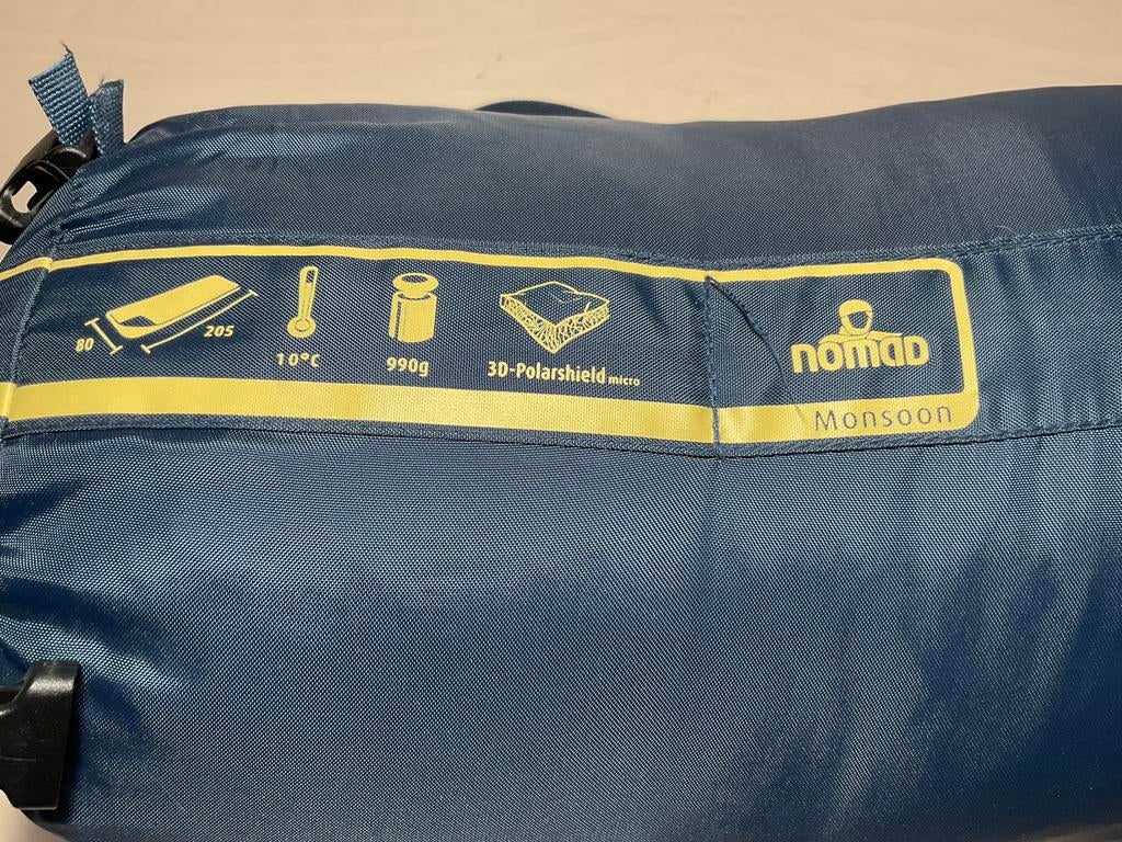 Nomad Monsoon slaapzak 80 x 205 cm, Ophalen of Verzenden, Zo goed als nieuw, 70 tot 85 cm, Slaapzak