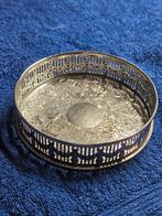 Engelse wijnfles onderzetter, verzilverd, Gebruikt, Ophalen of Verzenden, Metaal, Verzilverd