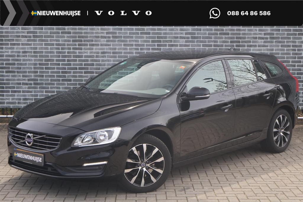 Volvo V60 2.0 T4 Kinetic | Navigatie | Bluetooth | Lederen B, Auto's, Volvo, 12 maanden, Gebruikt, Zwart, Leder