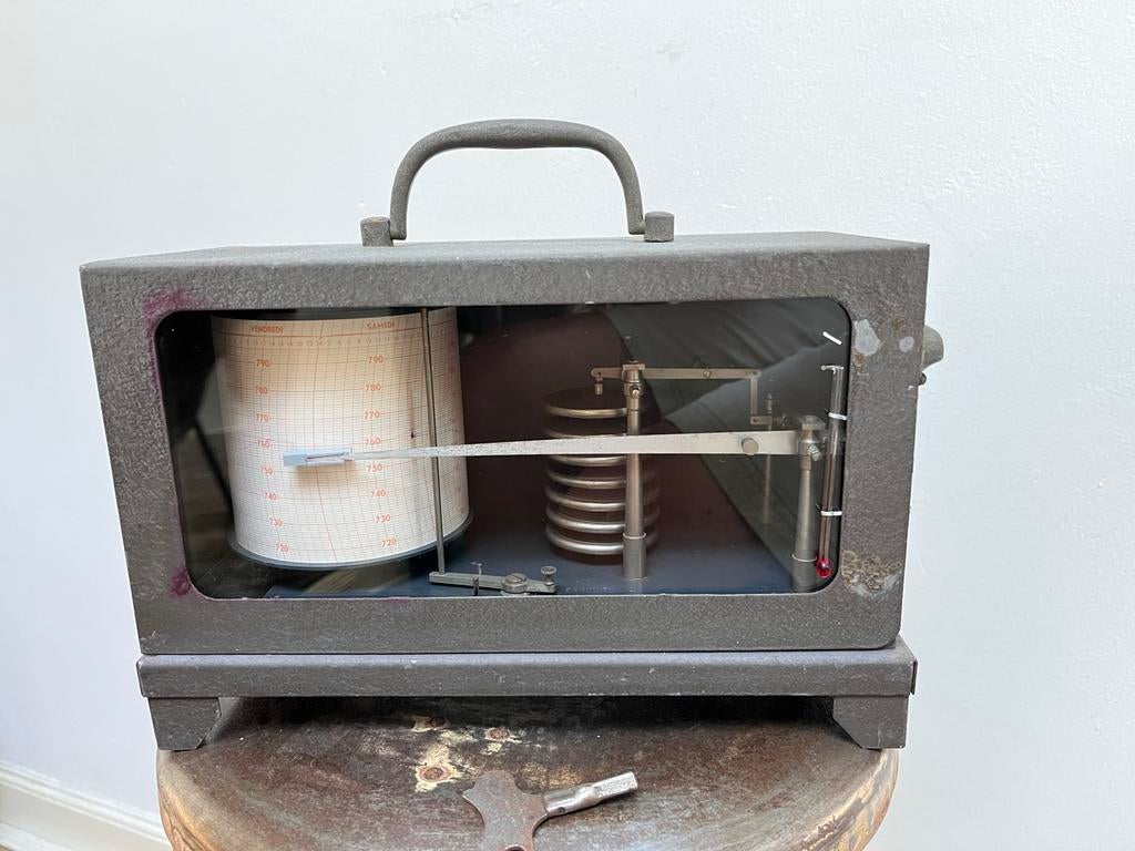 Vintage Barograaf - Weersvoorspelling Instrument, Ophalen of Verzenden