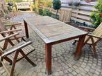 Teak houten tuinset, Ophalen, 4 zitplaatsen, Gebruikt, Teakhout
