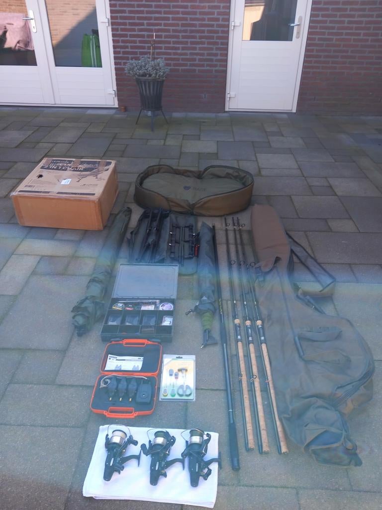 Schitterende Complete Karperset met alles erop en eraan., Ophalen, Zo goed als nieuw, Complete set