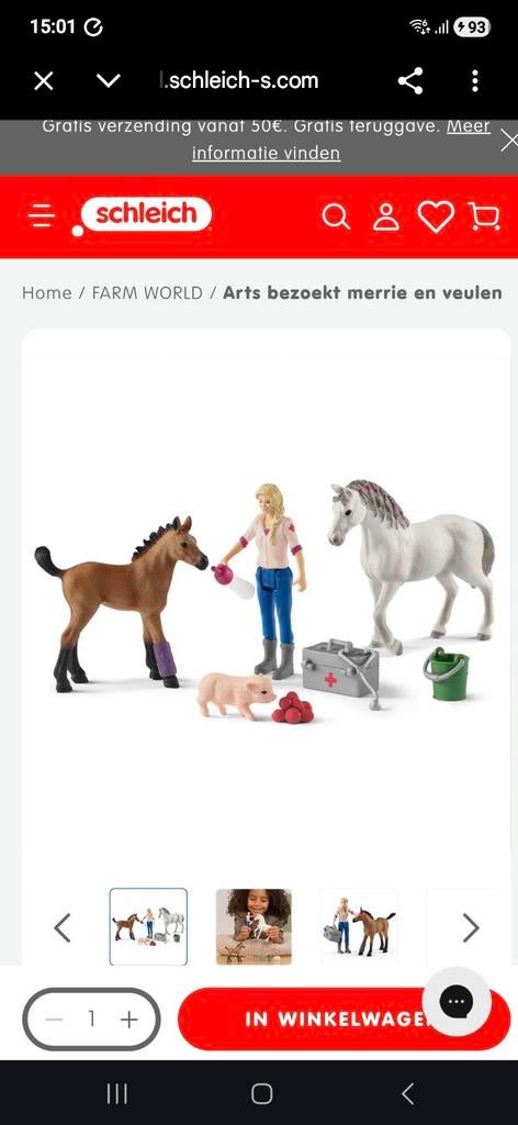 Schleich paarden set met dierenarts en accessoires, Ophalen