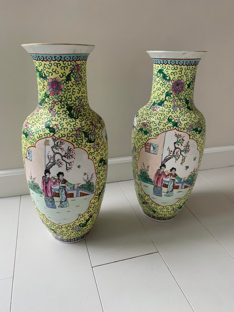 Chinese porseleinen vazen 60 cm hoog., Ophalen of Verzenden