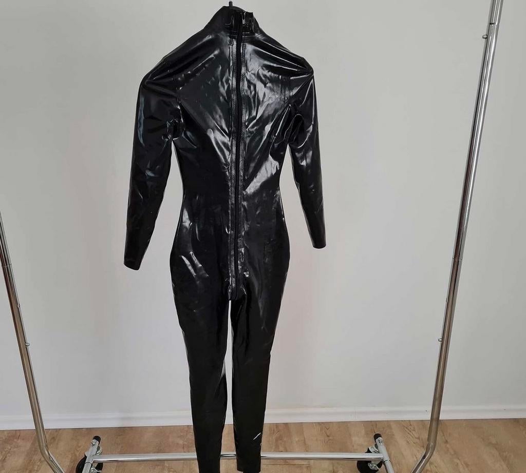Latex catsuit maat L, Kleding | Dames, Overige typen, Verzenden, Zwart, Maat 42/44 (L)