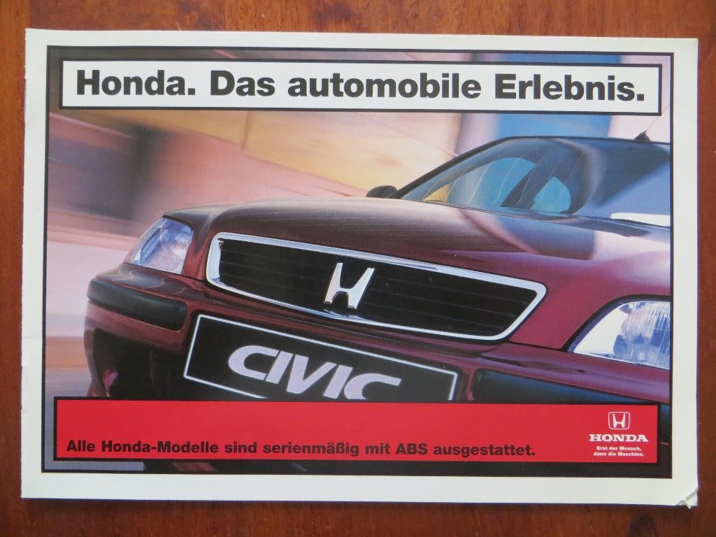 Honda Das automobile Erlebnis (aug. 1997) modeloverzicht, Ophalen of Verzenden, Nieuw, Honda