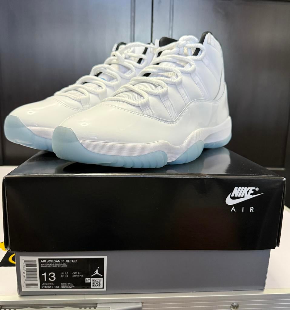 Air Jordan 11 Retro 'Legend Blue' EUR47,5, Kleding | Heren, Schoenen, Wit, Nieuw, Ophalen of Verzenden, Sneakers of Gympen