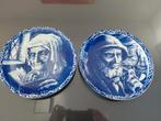Twee Boch Frères Delftse blauwe wandborden, 25 cm, Antiek en Kunst, Ophalen of Verzenden