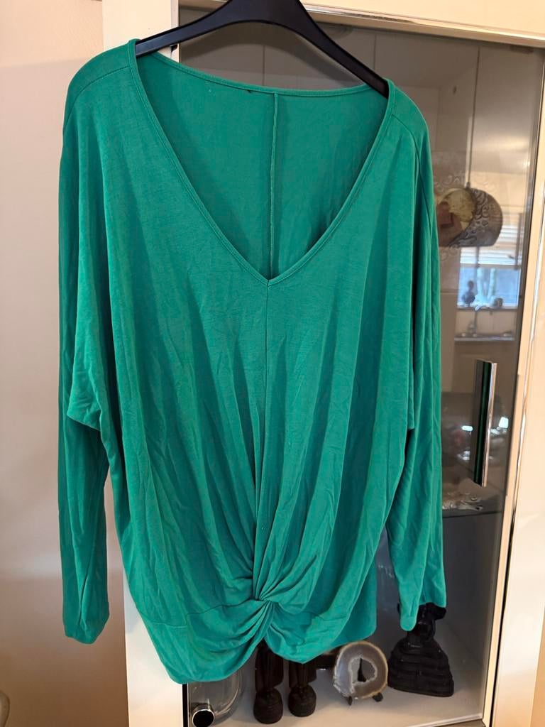 MS Mode Tuniek Groen Maat 48, Ophalen of Verzenden, Zo goed als nieuw, Groen, Blouse of Tuniek