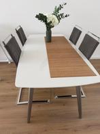 Eettafel met 4 stoelen, Huis en Inrichting, Tafels | Eettafels, Gebruikt, Ophalen of Verzenden, Metaal, Vier personen
